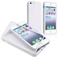 BasAcc White/ Clear Frosted Book TPU Rubber Case for Apple iPhone 5