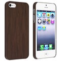 BasAcc Wood Pattern Snap-on Rubber Coated Case for Apple iPhone 5