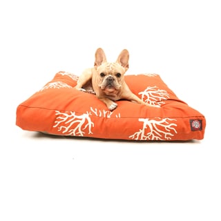 Majestic Pet Orange/ Coral Rectangle Pet Bed