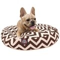 Majestic Pet Chocolate Zig-zag Round Pet Bed