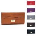 Anais Gvani Genuine Leather Pleated Tri-Fold Wallet
