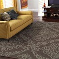 Outdoor/ Indoor Grey/ Blue Area Rug