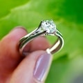 14k White Gold 1ct DEW Moissanite Solitaire Engagement Ring