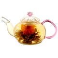 Tea Beyond Hand-Crafted 20-Ounce Rose Series Juliet Glass Teapot