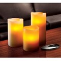 Sarah Peyton 3-piece Flameless LED Candle Set with Remote