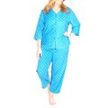La Cera Women's Plus Polka-dot Fleece Pajama Set