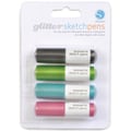 Silhouette Glitter Sketch Pens 4/Pkg-Black, Pink, Aqua, Green