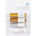 Silhouette Metallic Sketch Pens 4/Pkg-Silver, Gold, Copper, White
