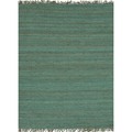 Handmade Flat Weave Solid Blue Hemp/ Jute Rug (2' x 3')