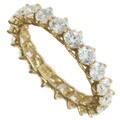 Michael Valitutti Signity 14k Yellow Gold Cubic Zircona Ring