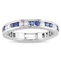Miadora 18k Gold Sapphire and 1/2ct TDW Diamond Ring (H-I, I1-I2)