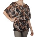 Tressa Designs Women's Contemporary Plus Short-sleeve Sheer Top