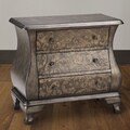 Artisian Pewter 2 Toned Bombe Accent Chest