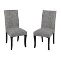 Ash Grey Nailhead Accented Side Chairs (Set of 2)
