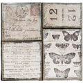 Idea-Ology District Market 4-Section Printed Burlap Panels-French