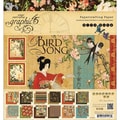 Bird Song Double-Sided Paper Pad 8"X8"-24 Sheets - 12 Designs/2 Each