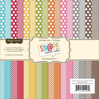 Sn@p! Color Vibe Collection Paper Pad 6"X6" 36 Sheets-