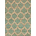 Flat Weave Moroccan Blue Hemp/ Jute Rug (4' x 6')