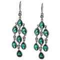 ABS by Allen Schwartz Emerald CZ Teardrop Chandelier Earrings