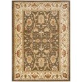 Oushak Brown/ Cream Powerloomed Rug