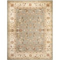 Oushak Blue/ Cream Powerloomed Rug