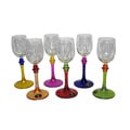 Threestar Multicolor Hand-painted Italian Wine Shot Glasses (Set of 6)