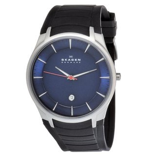 Skagen Men's Stainless Steel Rubber Strap Watch