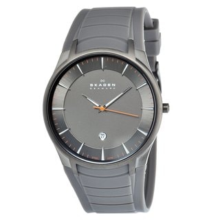 Skagen Men's Stainless Steel Rubber Strap Watch