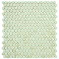 SomerTile 11.25x12-in Posh Penny Round Mint Porcelain Mosaic Tile (Pack of 10)