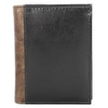 YL Fashion Men's Black Leather Bi-fold Wallet