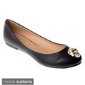 Henry Ferrera Women's Metal Skull Accented Flats