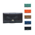 Anais Gvani Women's Leather Gold Logo Wallet