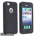 BasAcc Black/ Black Hybrid Rubber Case for Apple iPhone 5