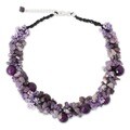 Amethyst 'Gush' Cluster Necklace (Thailand)