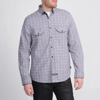 English Laundry Men's Purple Plaid Shirt