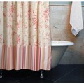 Coral/Seashell Red Shower Curtain