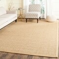 Chunky Basketweave Marble Ivory/ Taupe Sisal Rug