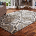 Indoor Blue and Ivory Area Rug