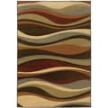 Indoor Brown and Green Area Rug