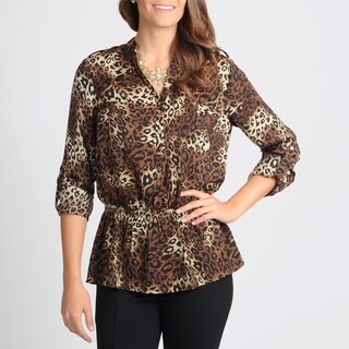 Grace Elements Women's Animal Print Utility Shirt