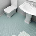 SomerTile 10.25x11.75-in Victorian Hex Blue Porcelain Mosaic Tiles (Pack of 10)