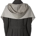 Fendi Light Grey Zucchino Wool Hooded Scarf