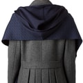 Fendi Navy/ Heather Blue Zucchino Wool Hooded Scarf