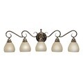 Transitional 5-light Brushed Bronze Bath Vanity