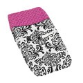 Sweet JoJo Designs Hot Pink, Black and White Isabella Baby Changing Pad Cover