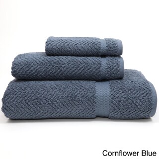 Authentic Herringbone Weave Hotel and Spa Turkish Cotton 3-piece Bath Set