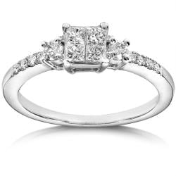 14k White Gold 3/8ct TDW Diamond Engagement Ring (H-I, I1-I2)