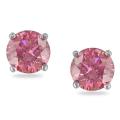Miadora 14k White Gold 1ct TDW Pink Diamond Stud Earrings