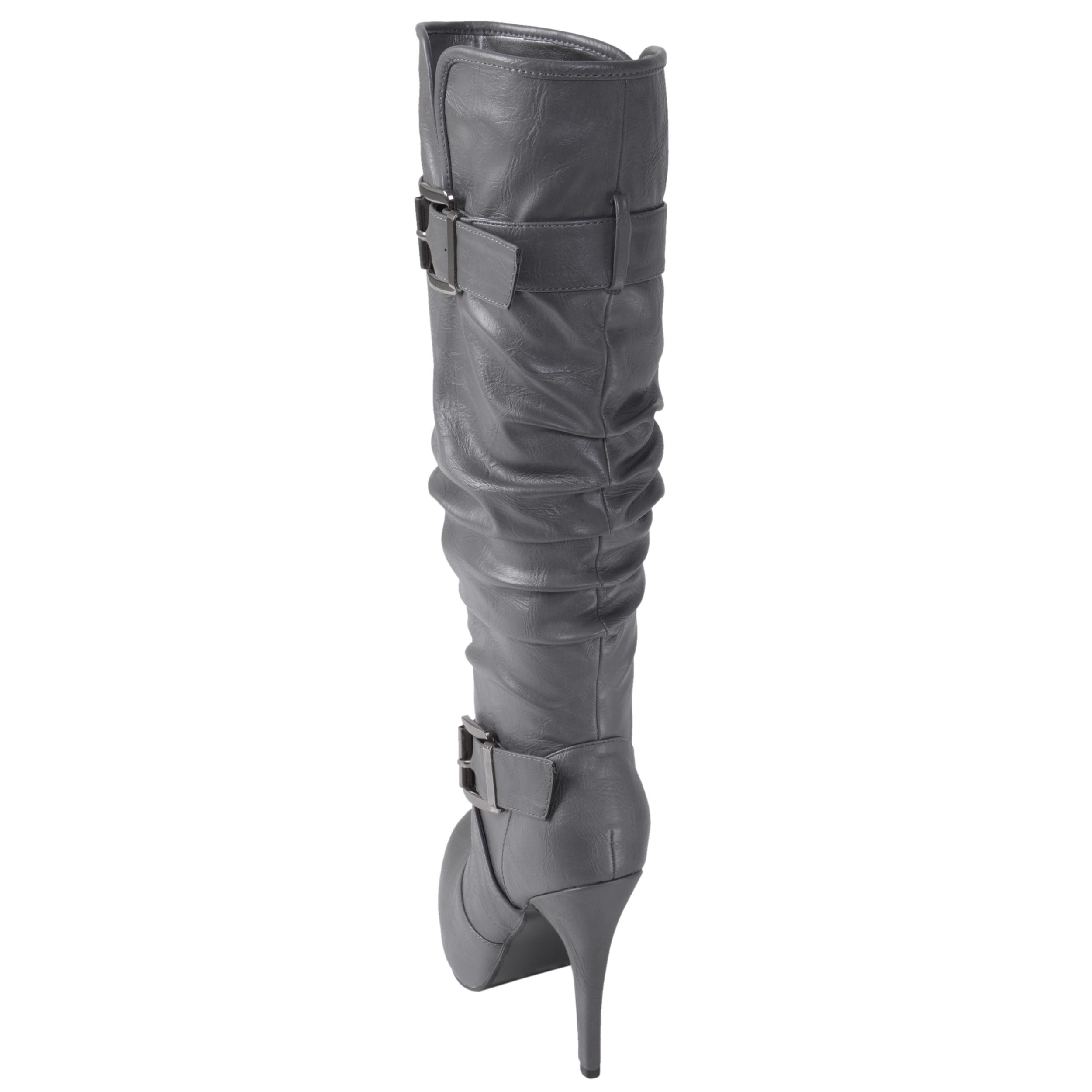 Journee Collection Women's 'Katherine-2' Strappy Heeled Boots