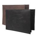 Boston Traveler Men's Genuine Leather Fly Embossed Bi-fold Wallet